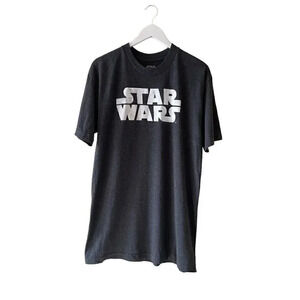 Star Wars Logo T-Shirt Lightweight Cotton Unisex Long Sz L